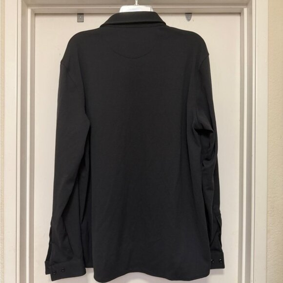 Greg Norman black, long sleeve, polyester button-up - size L - Picture 2 of 8